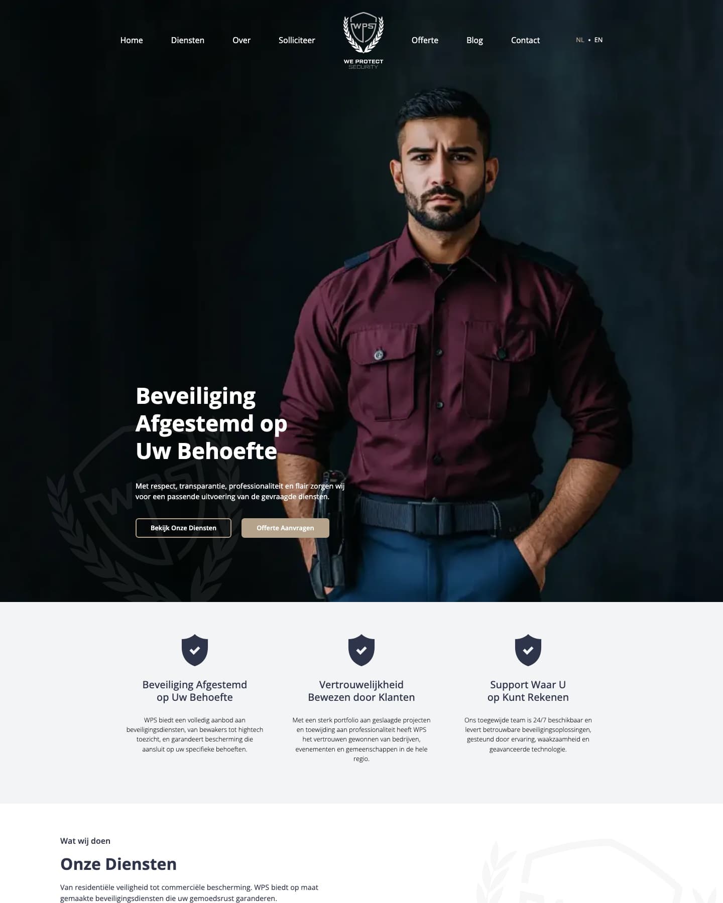 We Protect Security website